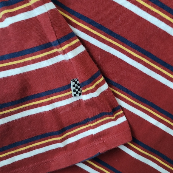 Vans Striped Crewneck Short Sleeve Shirt Size Medium - Picture 12 of 13